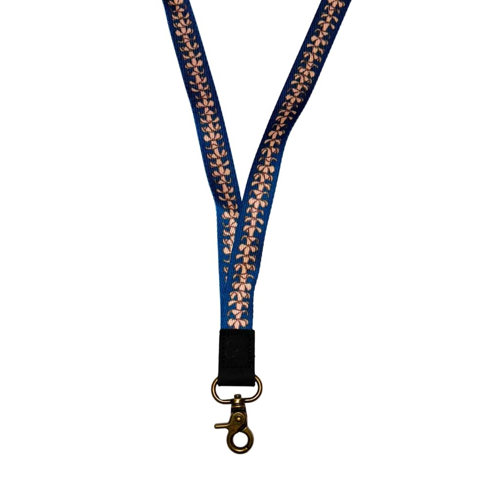 [保証書付]アンソニー・キャセイ　ハワイアンシルエット PP 10/10 Puakenikeni Lei Breakaway Lanyard for ID Badges + Teachers | Blue