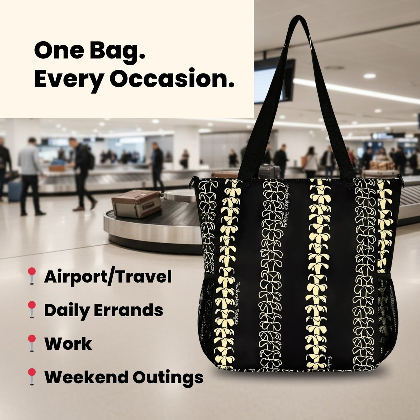 Holoholo Bag with Crossbody Strap (Beige Lei)