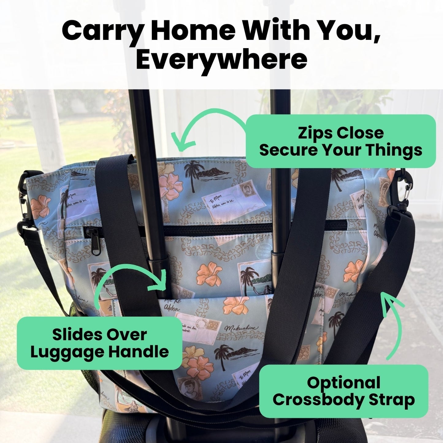 Holoholo Bag with Crossbody Strap (Makuahine Postcard)