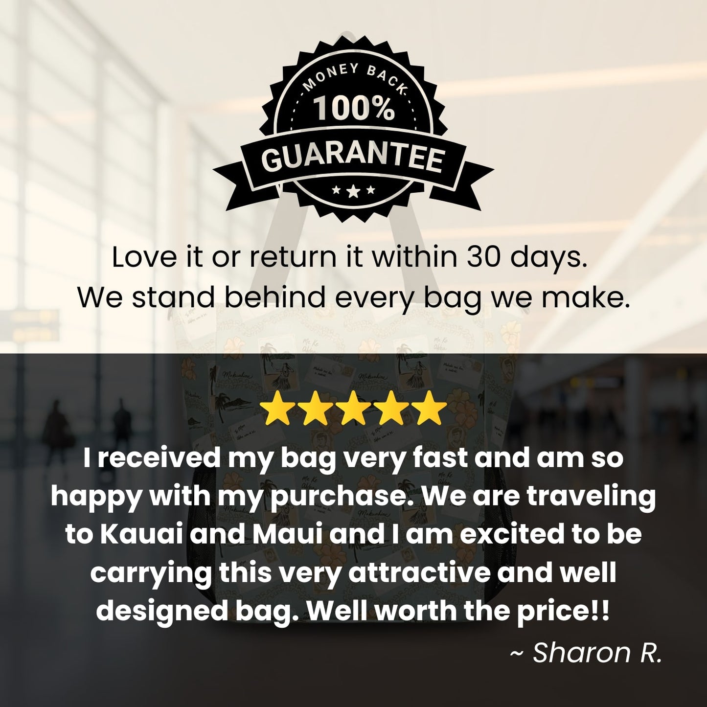 Holoholo Bag with Crossbody Strap (Makuahine Postcard)