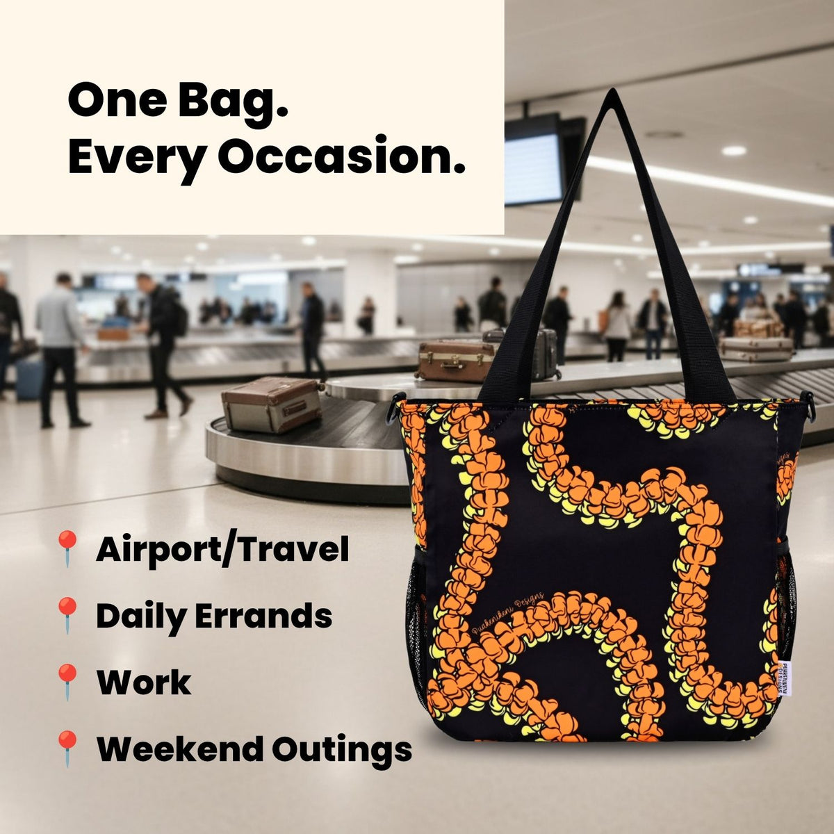 Mini Holoholo Bag (Kula Black & Orange)