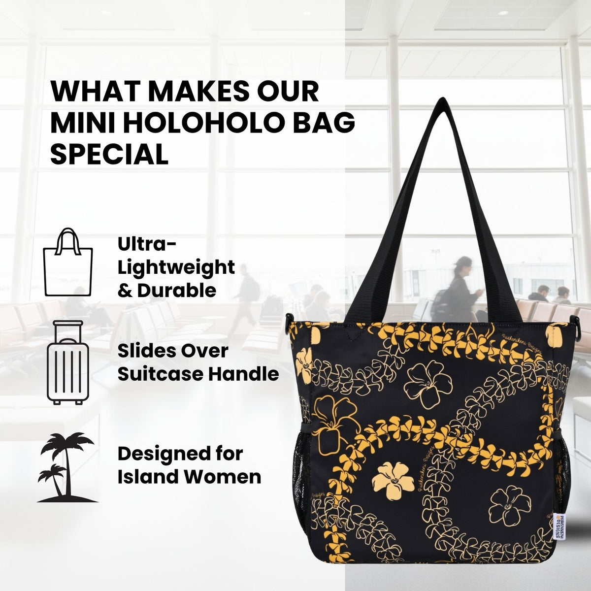 Mini Holoholo Bag (Haʻaheo Black & Orange)