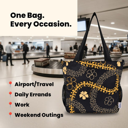 Mini Holoholo Bag (Haʻaheo Black & Orange)