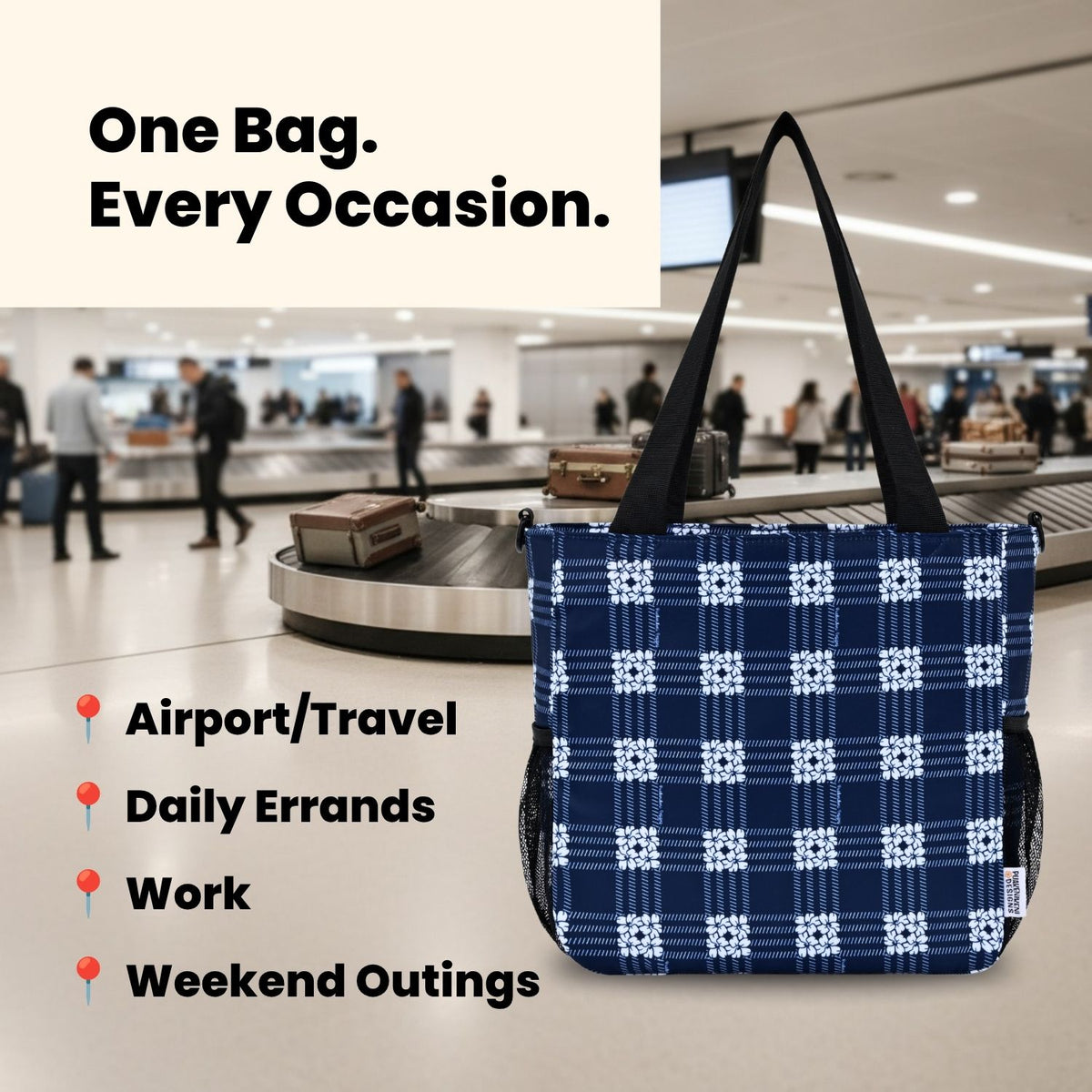 Mini Holoholo Bag (Palaka Blue)