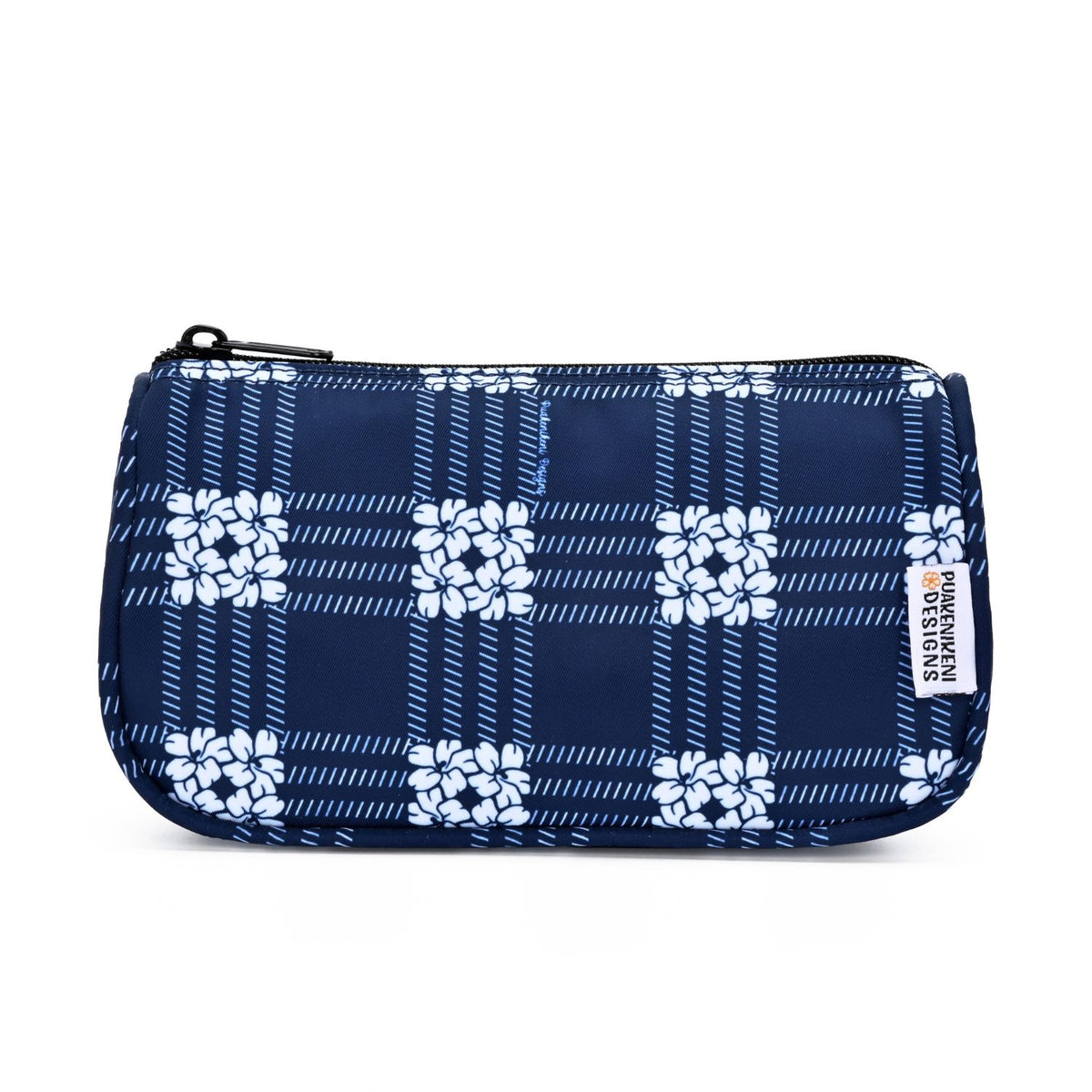 Mini Zipper Pouch (Puakenikeni Palaka Blue)