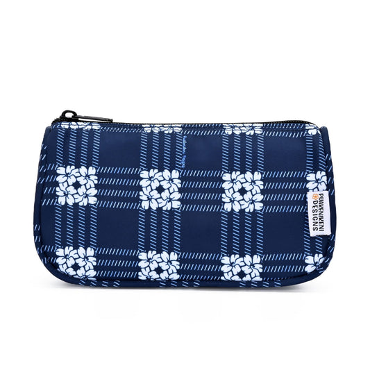 Mini Zipper Pouch (Puakenikeni Palaka Blue)
