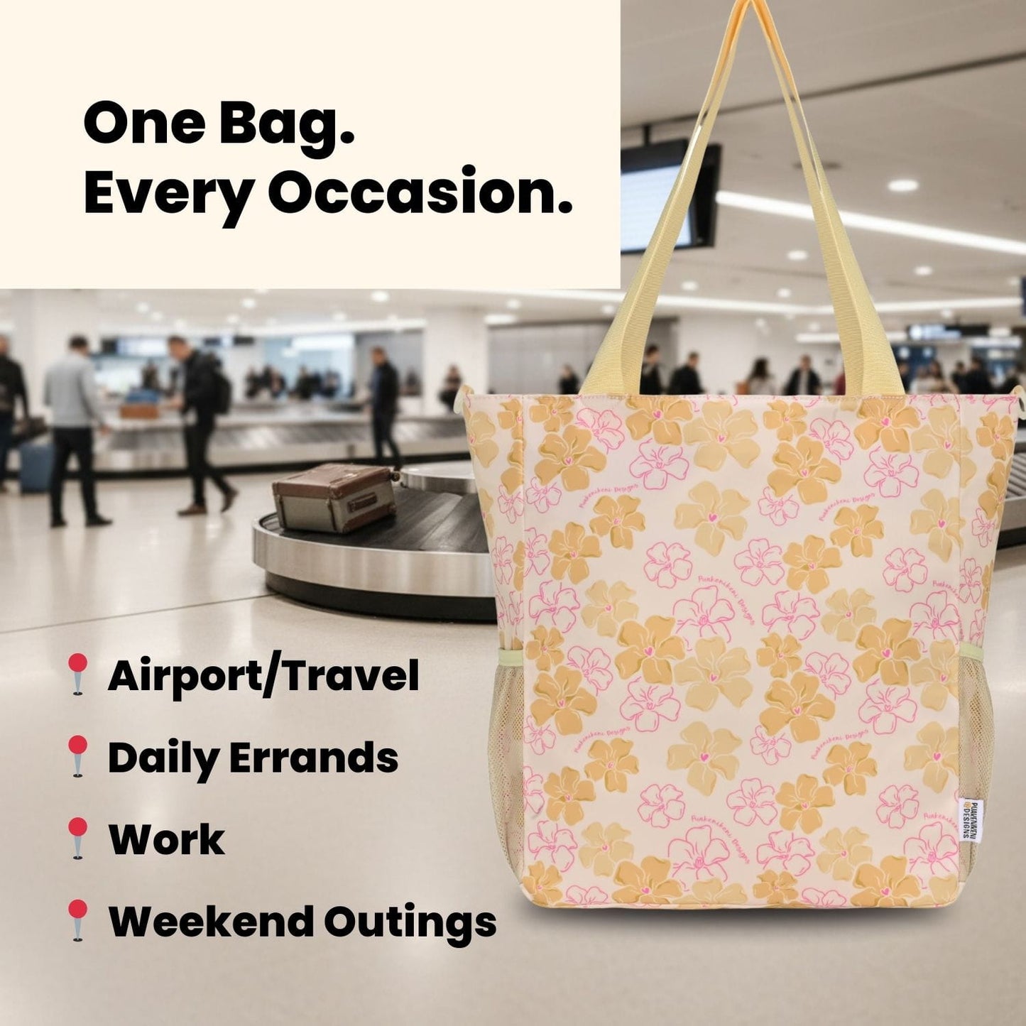 Holoholo Bag with Crossbody Strap (Puʻuwai Creamy Latte)