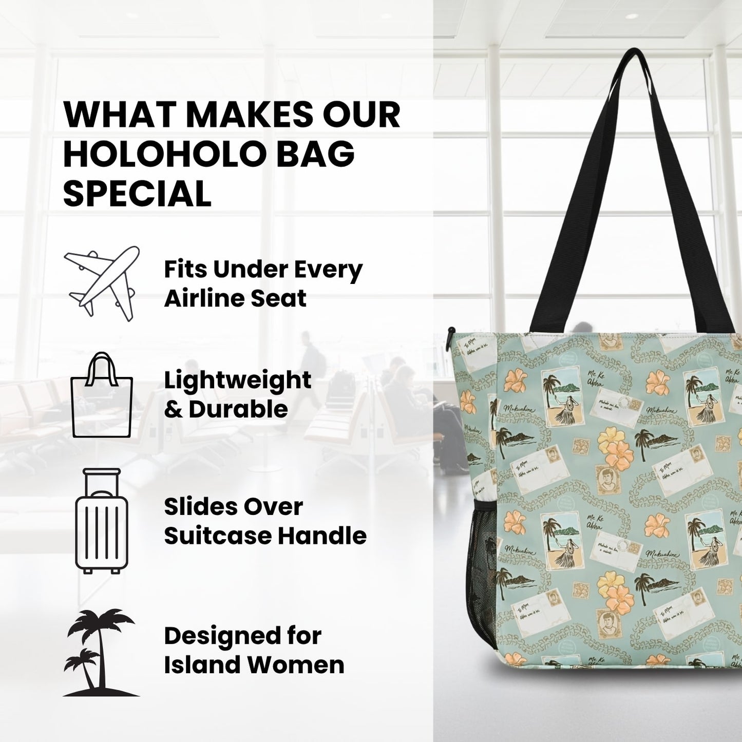 Holoholo Bag with Crossbody Strap (Makuahine Postcard)