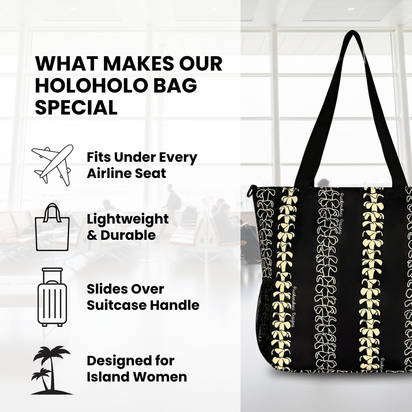 Holoholo Bag with Crossbody Strap (Beige Lei)