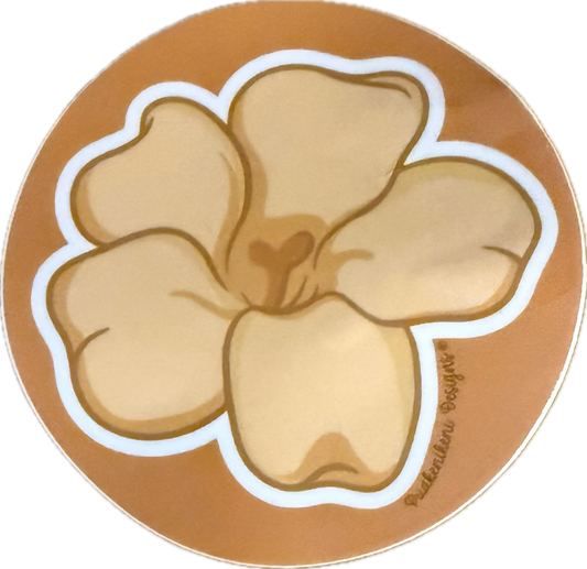 Puakenikeni Sticker (Flower in Orange Circle)