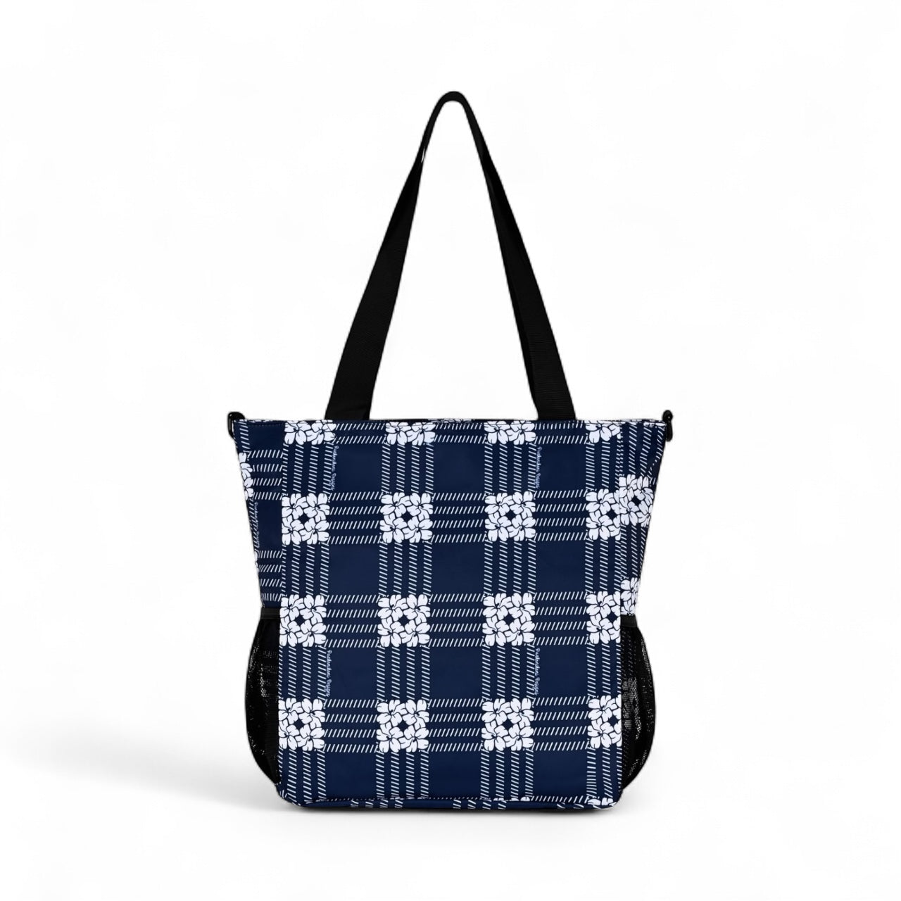 Holoholo Bag with Crossbody Strap (Puakenikeni Palaka Blue)