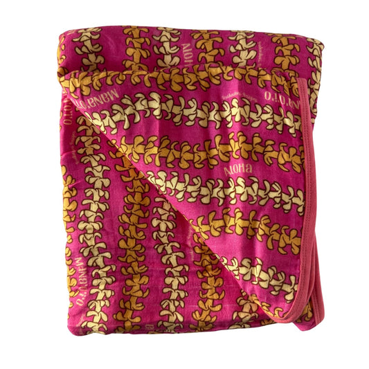 puakenikeni lei muslin blanket - Puakenikeni Box - February 2025 - from Puakenikeni Designs