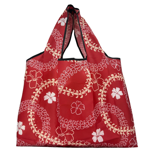 Large Foldable Shopping Bag (Ha'aheo Red)