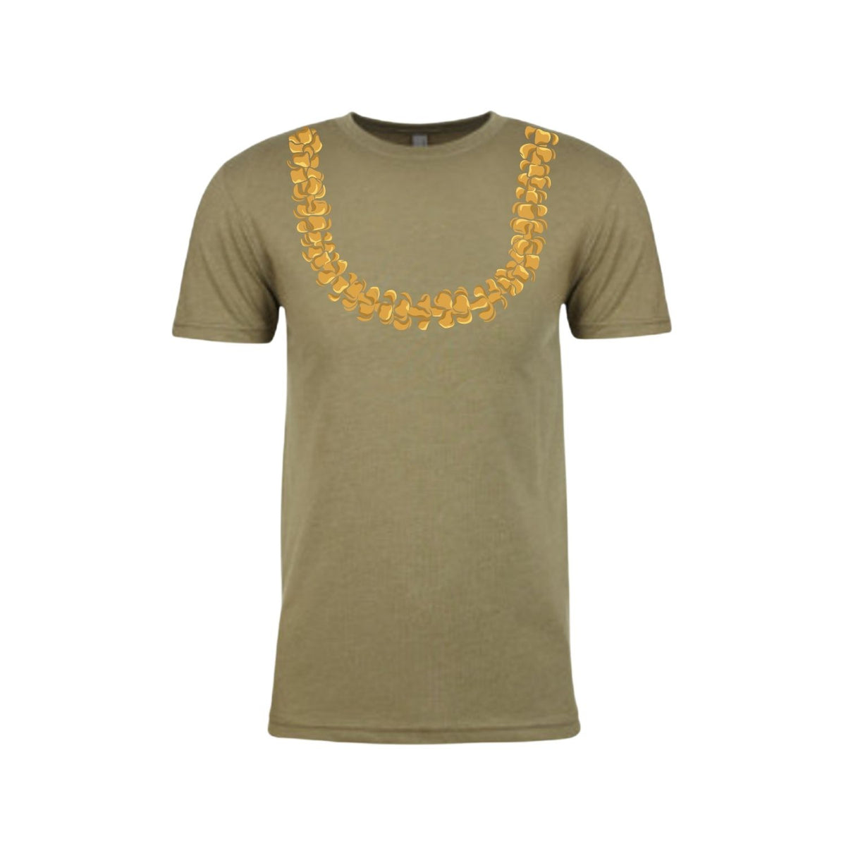 Puakenikeni Lei T-Shirt (Olive/Orange Lei)