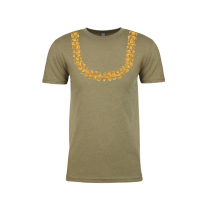 Puakenikeni Lei T-Shirt (Olive/Orange Lei)