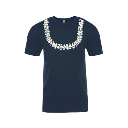 Puakenikeni Lei T-Shirt (Navy/White Lei)