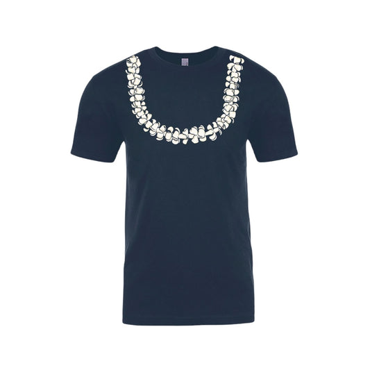 Puakenikeni Lei T-Shirt (Navy/White Lei)