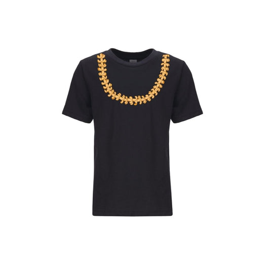 Kids Puakenikeni Lei T-Shirts (Black/Orange Lei)