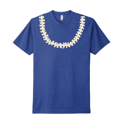 Puakenikeni Lei T-Shirt (Royal/White Lei)