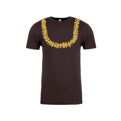 Puakenikeni Lei T-Shirt (Brown/Yellow Lei)