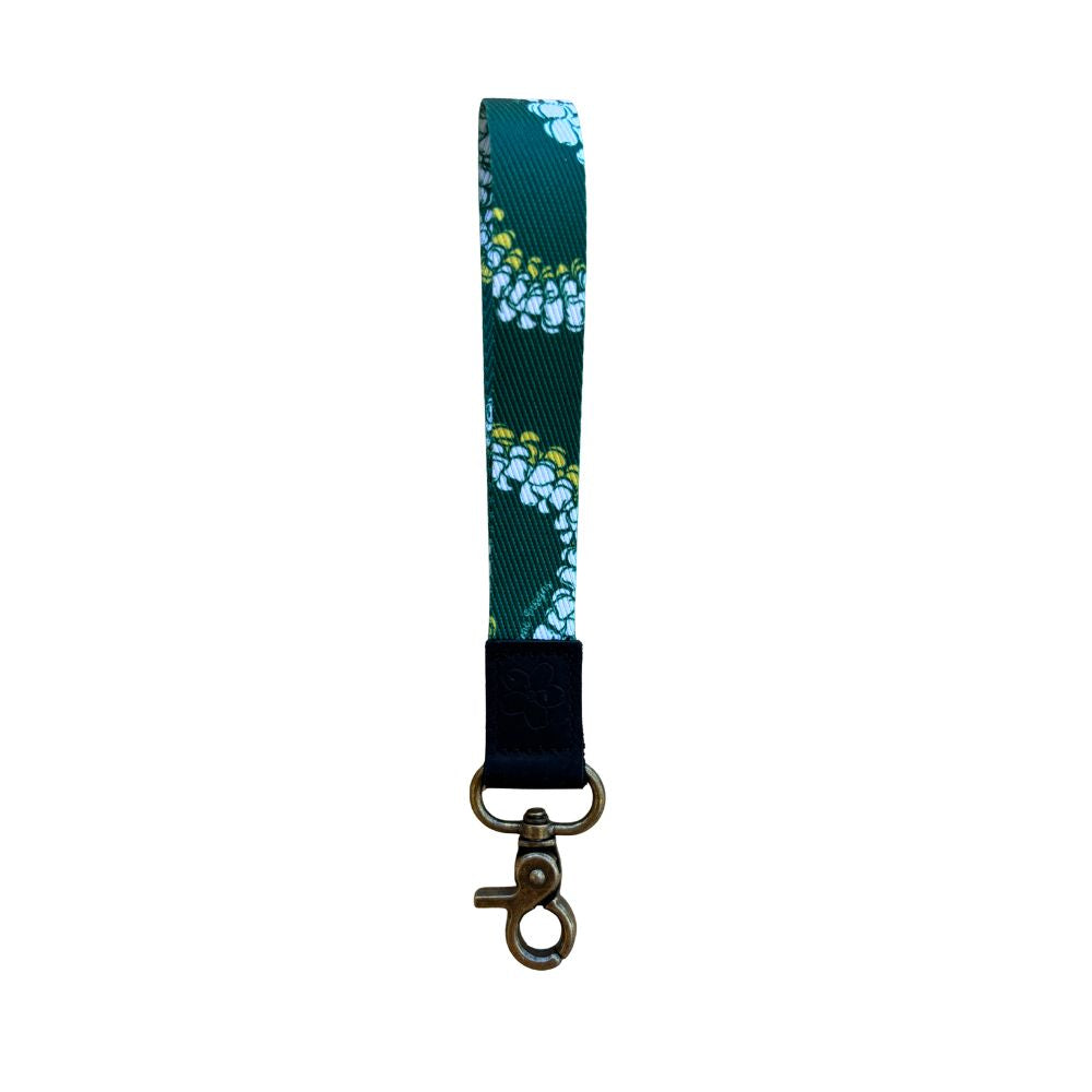 Wristlet Key Fob (Kula Green & White)