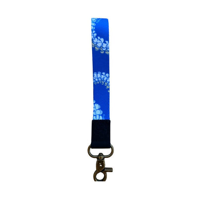 Wristlet Key Fob (Kula Blue & White)