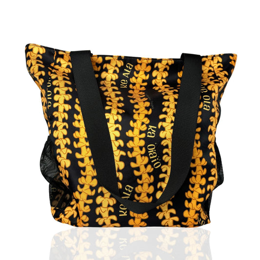 Holoholo Bag for travel, beach, hula, with puakenikeni lei Christian Faith collection by Puakenikeni Designs