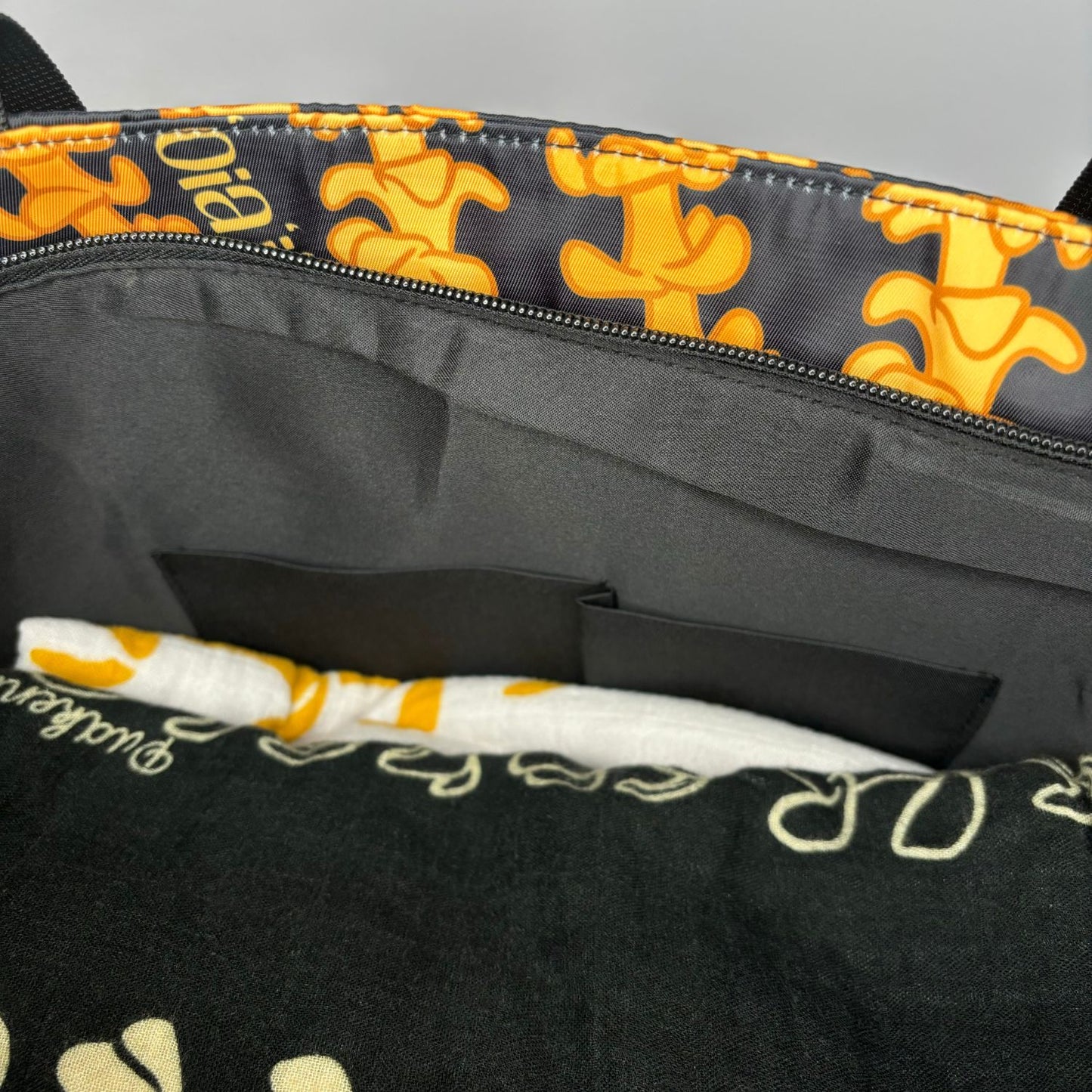 Holoholo Bag for travel, beach, hula, with puakenikeni lei Christian Faith collection by Puakenikeni Designs inside small open pockets