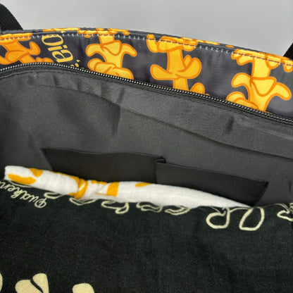 Holoholo Bag for travel, beach, hula, with puakenikeni lei Christian Faith collection by Puakenikeni Designs inside small open pockets